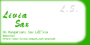 livia sax business card